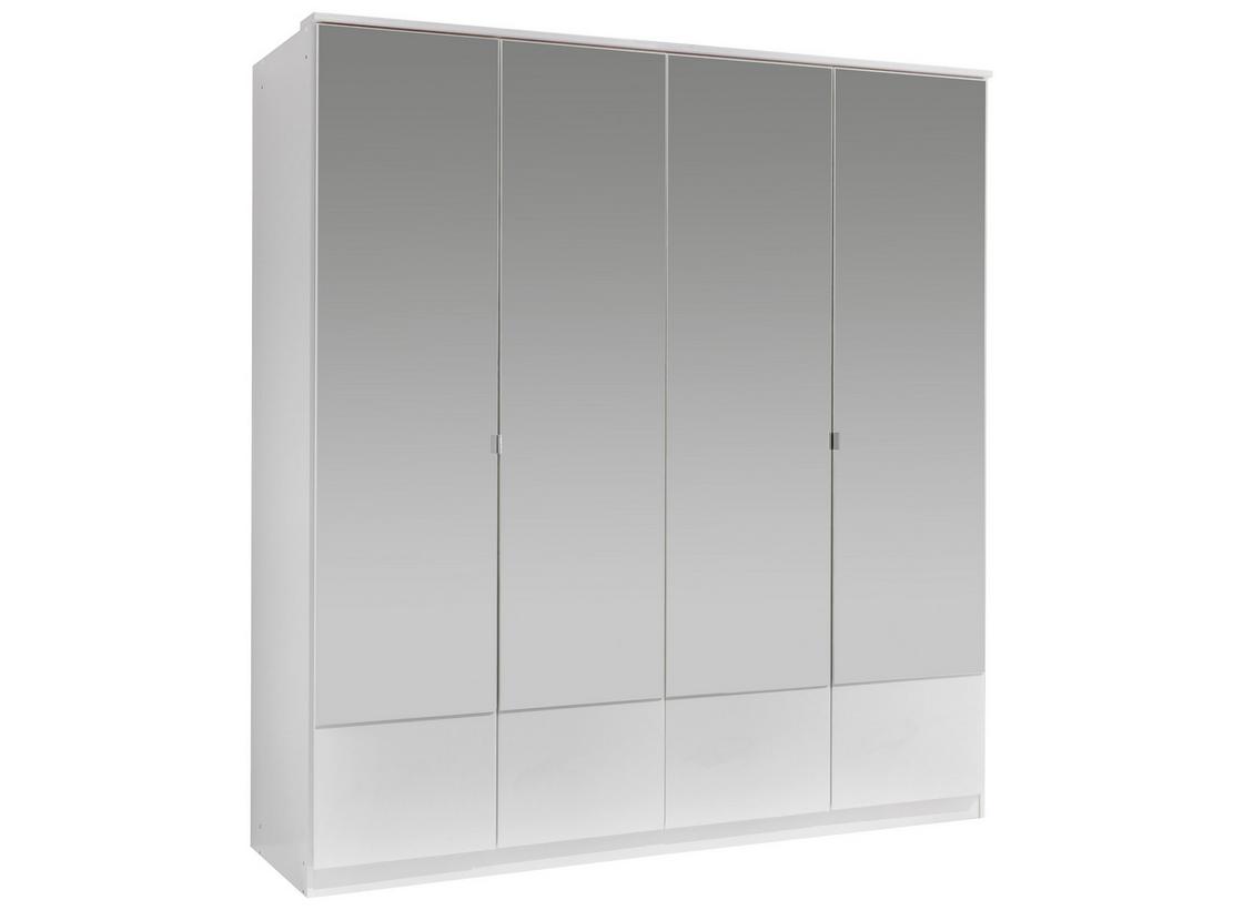 Viertüriger Kleiderschrank mit Spiegeltüren