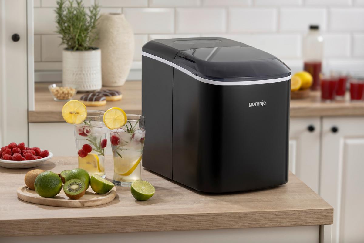 EISWÜRFELMASCHINE 120W - Schwarz, Basics, Kunststoff/Metall (32,3/36,3/24,8cm) - Gorenje
