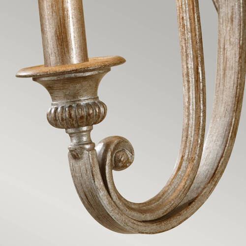 Wandleuchte Fe-Abbey1 - Sandfarben/Silberfarben, KONVENTIONELL, Textil/Metall (15.2/39.1/26.4cm) - Elstead Lighting