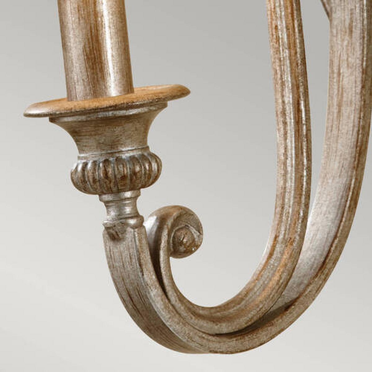Wandleuchte Fe-Abbey1 - Sandfarben/Silberfarben, KONVENTIONELL, Textil/Metall (15.2/39.1/26.4cm) - Elstead Lighting