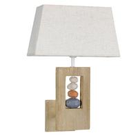 Wandleuchte 4849/Ap - Beige, Natur, Holz/Textil (30/48/18cm)