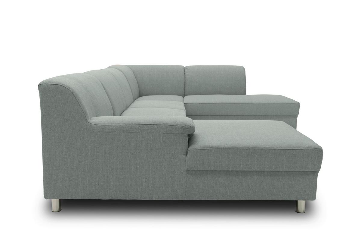 Wohnlandschaft Jamie Silberfarben - Chromfarben/Silberfarben, KONVENTIONELL, Textil (150/308/194cm) - MID.YOU