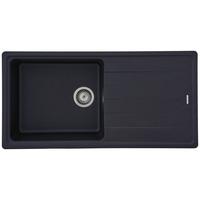 Spüle Respekta Stein Bxt: 100x50 cm - Schwarz, Trend, Stein (100/18,5/50cm) - Respekta