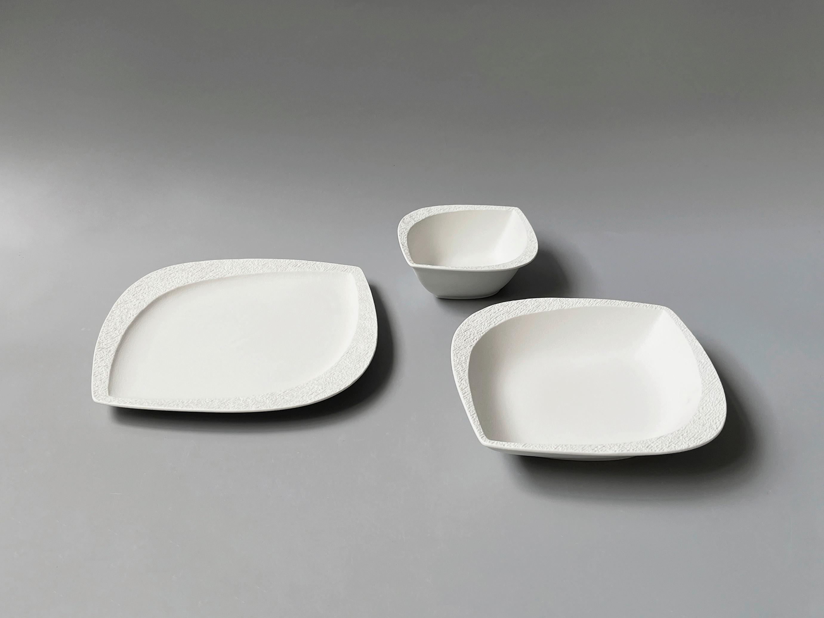 Tafelservice Vivien - Schwarz/Weiß, Basics, Keramik - James Wood