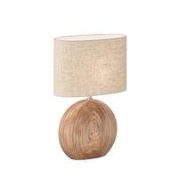 Tischleuchte 50608 Tobse - Sandfarben/Eukalyptusholzfarben, Basics, Keramik/Textil (34/17/53cm) - Fischer & Honsel