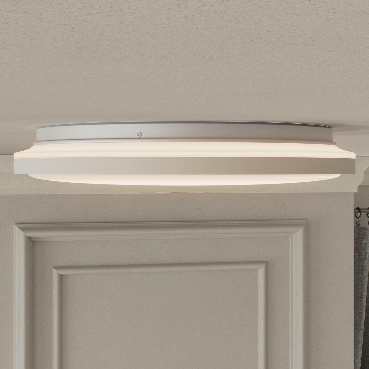 Led Mennyezeti Lámpa Cajus - fehér, Basics, műanyag/fém (29,5/4,3cm) - Luca Bessoni