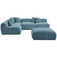 Ecksofa Bloom - Blau, Trend, Textil (235/315cm) - Livetastic