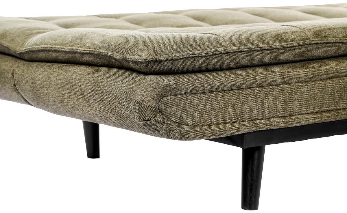 Rozkládací pohovka SUN, zelená, sklopná, max. 360 kg - černá/zelená, Moderní, dřevo/textil (190/83/93cm) - Mömax
