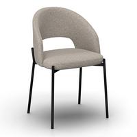 Stolička Nadiya svetlá sivá - čierna/svetlosivá, Modern, kov/drevo (52/78/56cm) - Bessagi Home