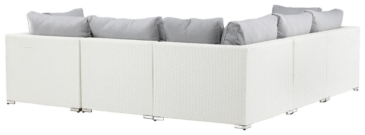 Loungegarnitur Amazon - Hellgrau, KONVENTIONELL, Kunststoff (87/249cm) - Gardenson