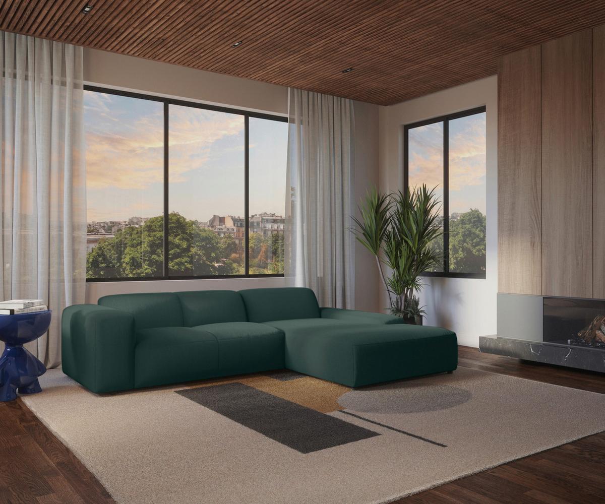 Ecksofa Hannah Grün 304x200 cm - Schwarz/Grün, Design, Textil (304/200cm) - MID.YOU