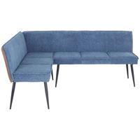 ECKBANK CORY - Blau/Schwarz, MODERN, Textil/Metall (154/194cm) - MID.YOU