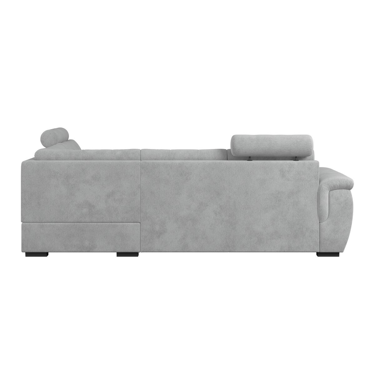 Ecksofa mit Schlaffunktion Falco new hellgrau 251x183 cm - Hellgrau/Schwarz, KONVENTIONELL, Textil (251/183cm) - Ondega