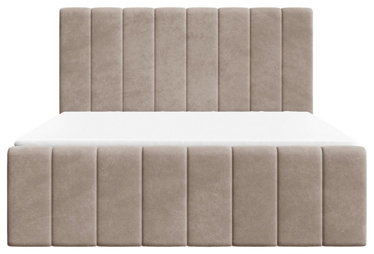 BOXBETT Lila Cappuccino 160x200cm - Schwarz/Cappuccino, MODERN, Holz/Kunststoff (160/200cm) - MID.YOU