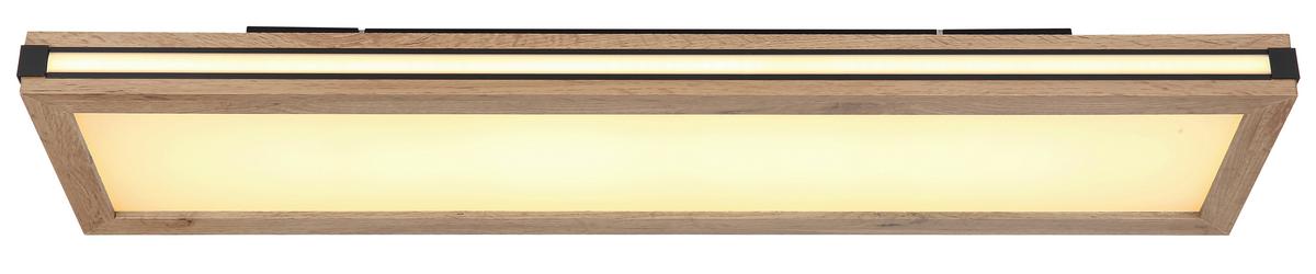 Led Mennyezeti Lámpa 41589d4 - sötétbarna/fekete, Konventionell, műanyag/faalapú anyag (80/20/7,5cm) - Globo