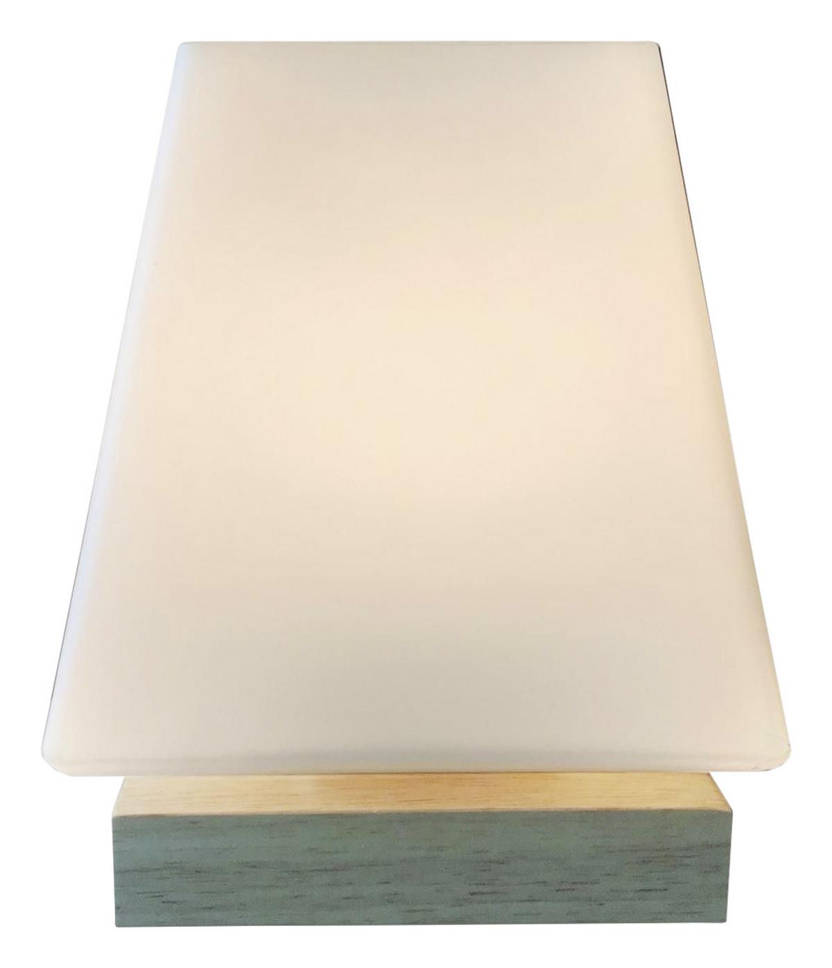 Stolní lampa Holly 14/17,3cm, 60 Watt - přírodní barvy, Moderní, dřevo/sklo (14/14/17,3cm) - Mömax