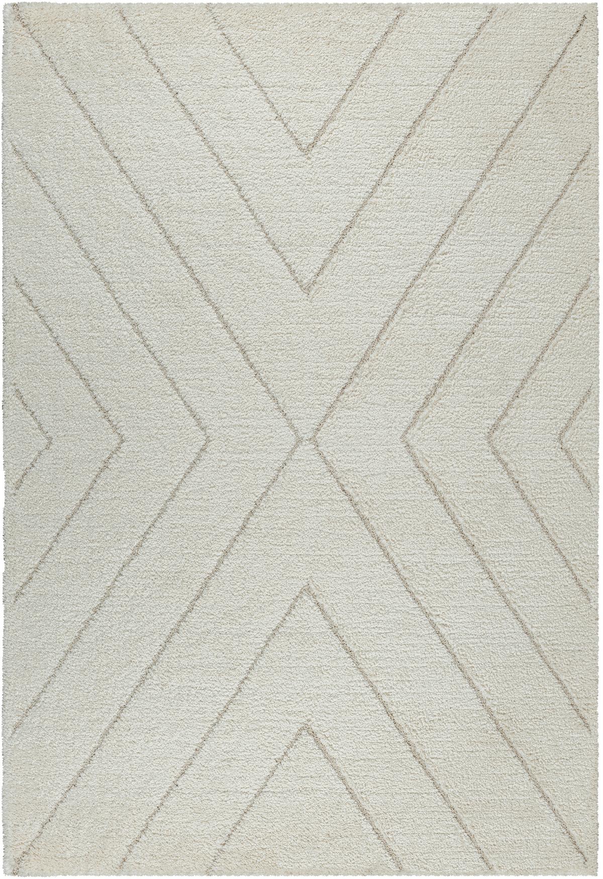 Hochflorteppich Ideal Shaggy 80362 - Creme, KONVENTIONELL, Textil (140/200cm)