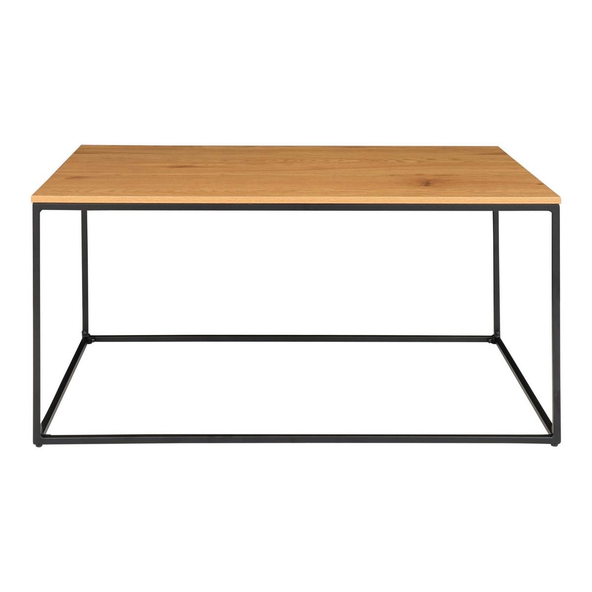 Vita Coffee Table Vita Eichefarben L: 90cm - Eichefarben/Schwarz, Design, Holzwerkstoff/Metall (90/60/45cm) - MID.YOU