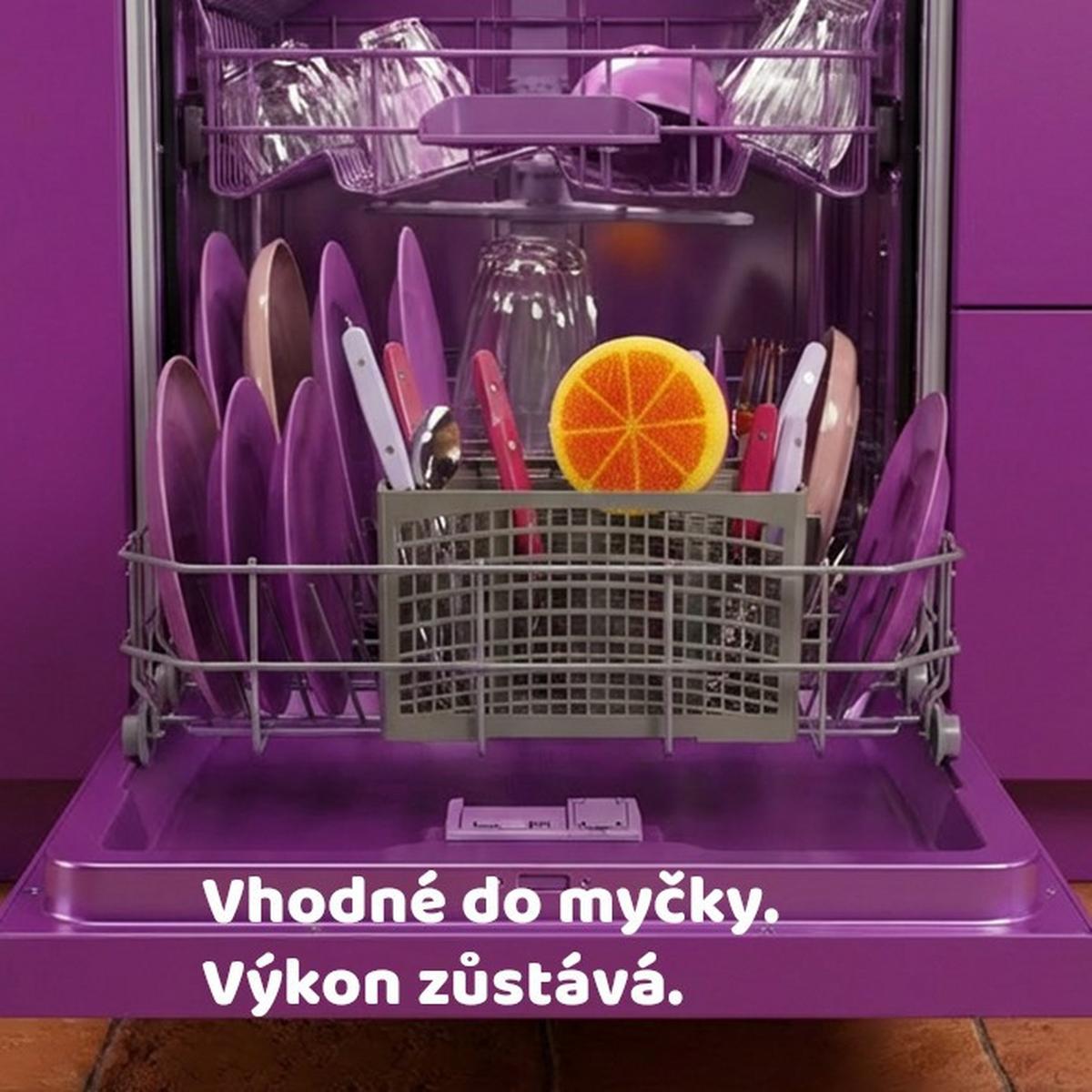 Houbička ORANGE PUNCH VILEDA PUNCH ORANGE HUBKA - oranžová, Basics, plast (10,2/3,2/15cm) - Vileda