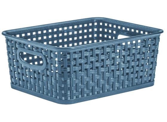 Aufbewahrungskörbchen Rattan 5 Liter - Blau, KONVENTIONELL, Kunststoff (25,5/19,5/10,5cm) - Plast 1 Aufbewahrungskörbchen Rattan 5 Liter - Blau, KONVENTIONELL, Kunststoff (25,5/19,5/10,5cm) - Plast 1