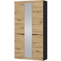 Garderobenschrank Turino Eiche Artisan/anthrazitb:103cm - Anthrazit/Eiche Artisan, Trend, Glas/Holzwerkstoff (103/196,5/39,9cm)