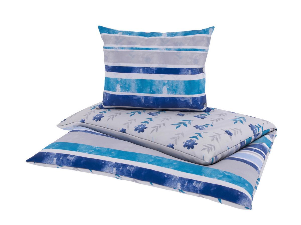 Bettwäsche Tamala - Blau/Weiß, MODERN, Textil - Luca Bessoni