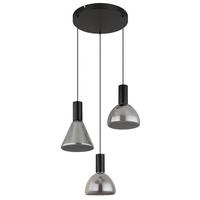 Led-hängeleuchte 15741-3 - Schwarz, Design, Glas/Metall (42/150cm) - Globo