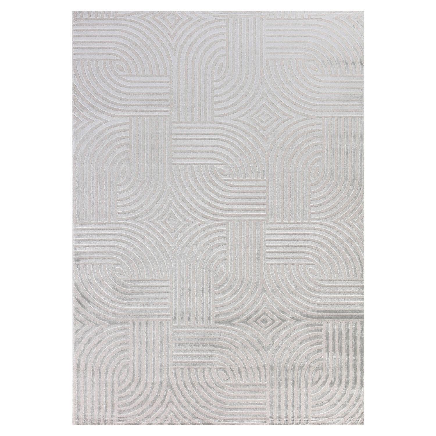 Webteppich Sahara - Silberfarben, Design, Textil (80/150cm) - Novel