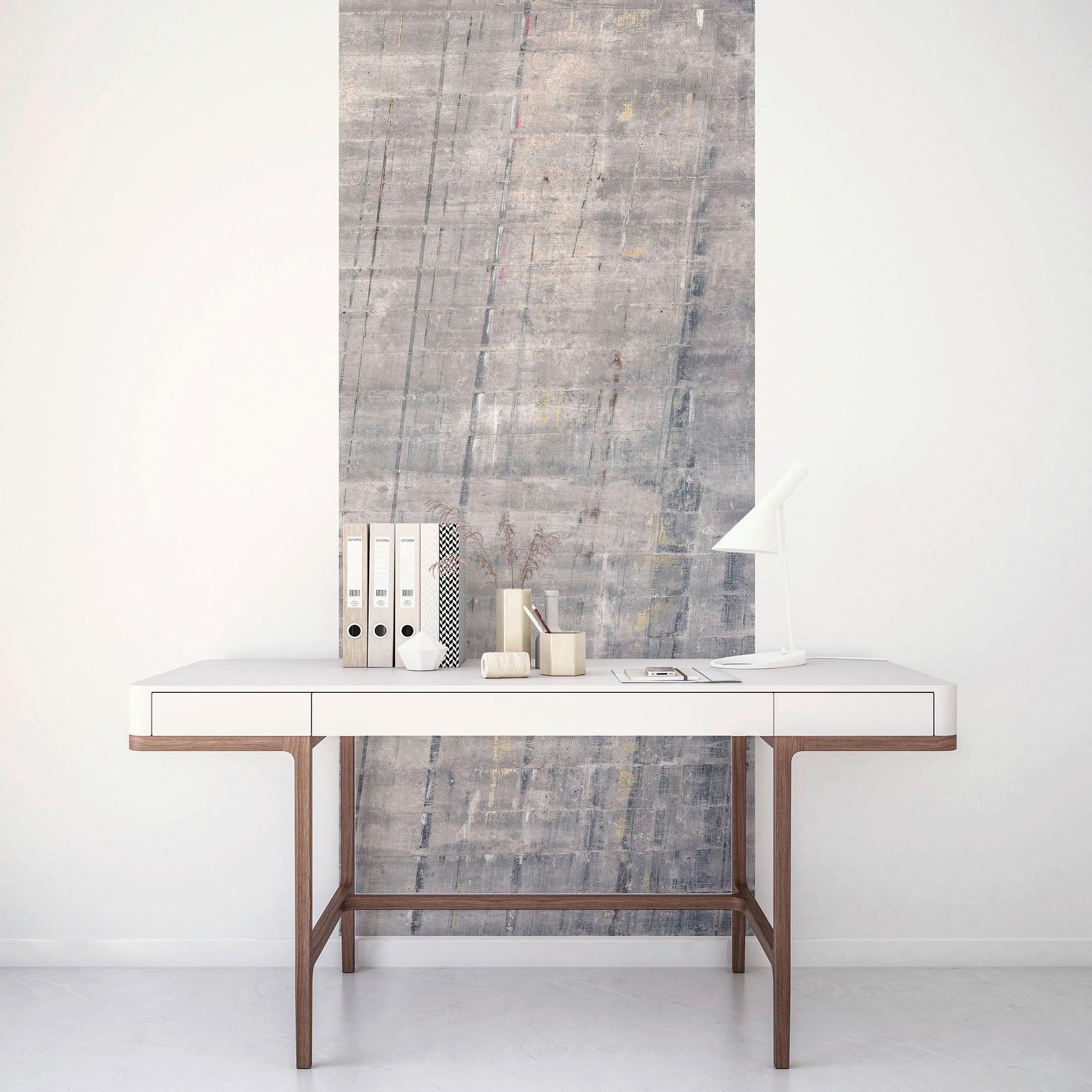 Vliestapete Concrete Panel - Grau, Basics (100/250cm) - Komar