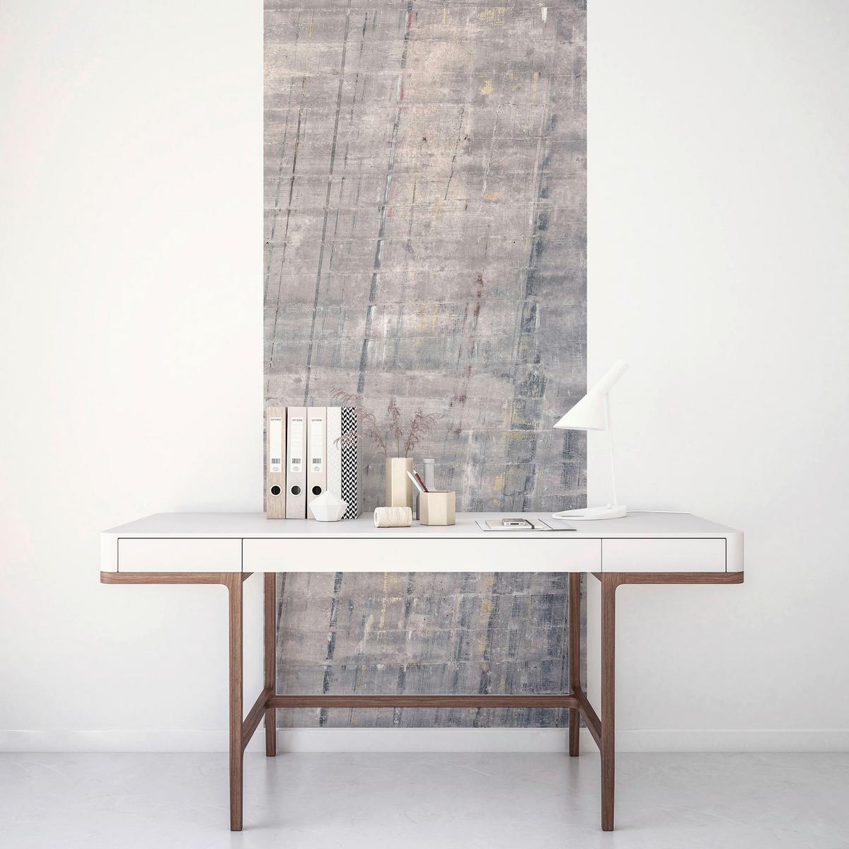Vliestapete Concrete Panel - Grau, Basics (100/250cm) - Komar