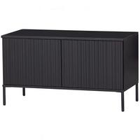 LOWBOARD Gravure Schwarz B: 100cm - Schwarz, Design, Holz (100/56/44cm) - Livetastic