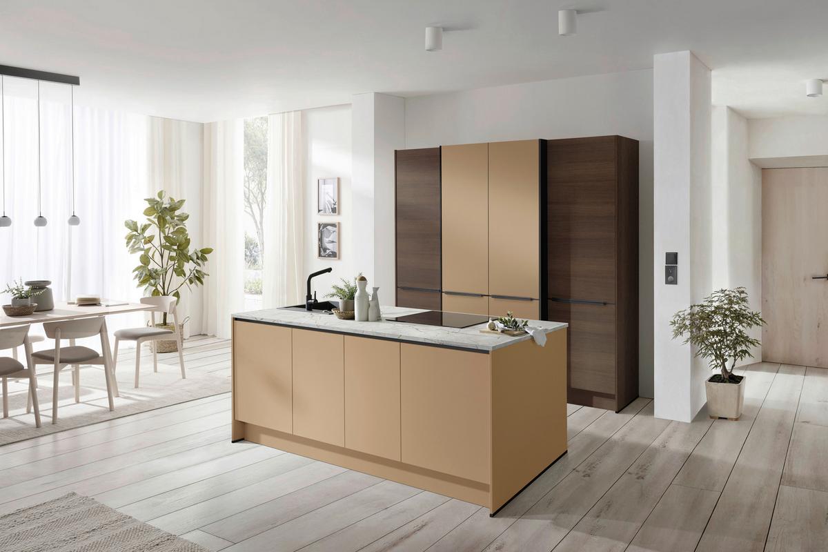 Einbauküche Ip 2200 - Eichefarben/Gelb, MODERN, Holzwerkstoff (226,4cm) - Impuls