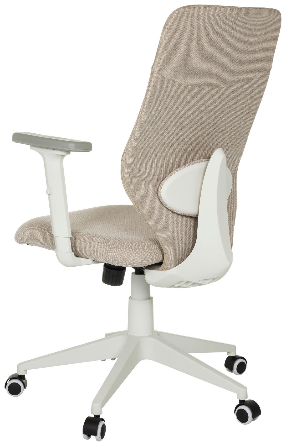 Drehstuhl Cossio II Beige B: 70 cm - Beige/Weiß, MODERN, Kunststoff/Textil (70/115/70cm) - MID.YOU