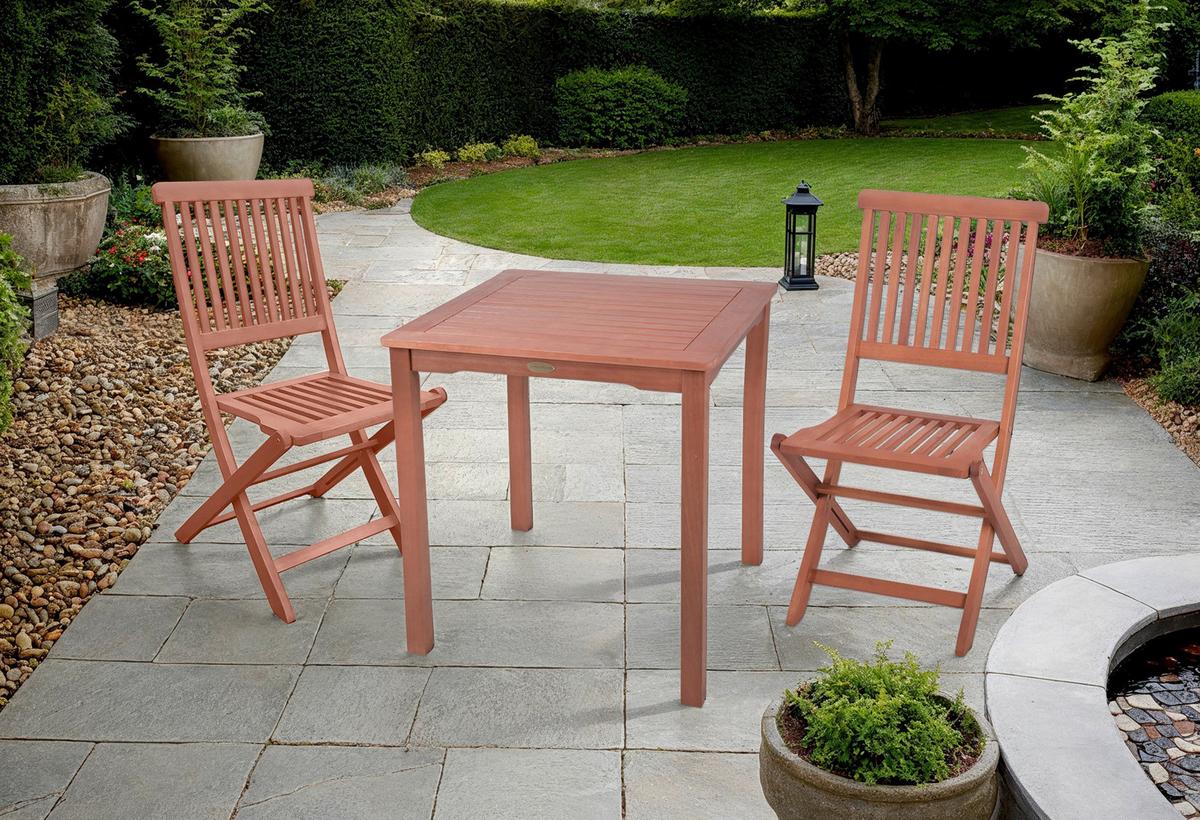 Gartenmöbel Set 5-teilig Angwin/pittsburgh Eukalyptus - Eukalyptusholzfarben, Basics, Holz - Gardenson