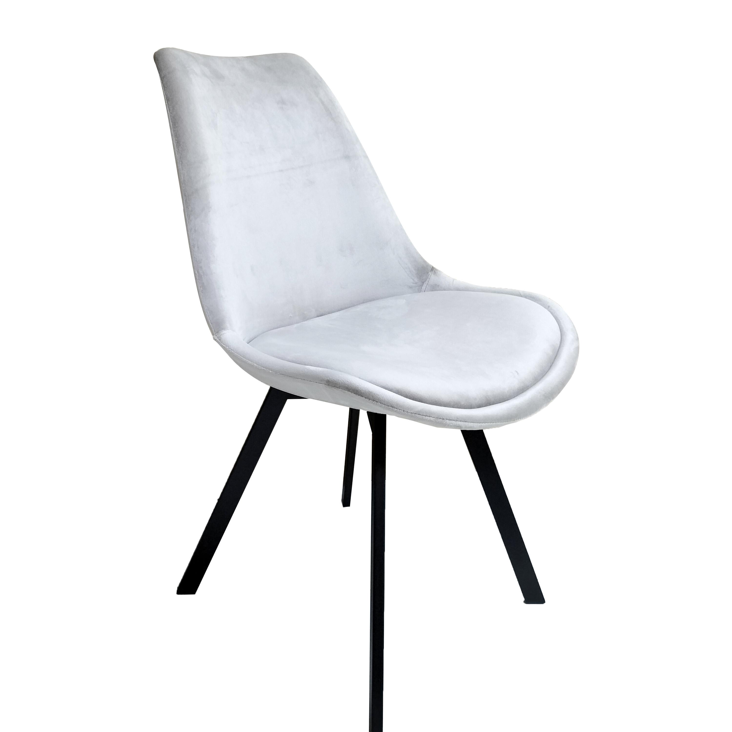 Židle Ze Sametu Mia - Béžová - černá/béžová, Moderní, kov/textil (45/84/55cm) - P & B
