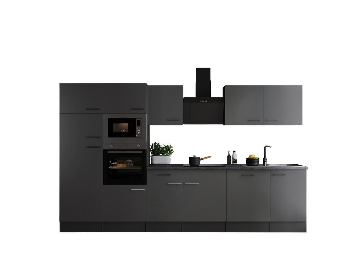 Küchenblock Oliver Grau B: 340 cm - Grau, Design, Holzwerkstoff (340cm) - Respekta