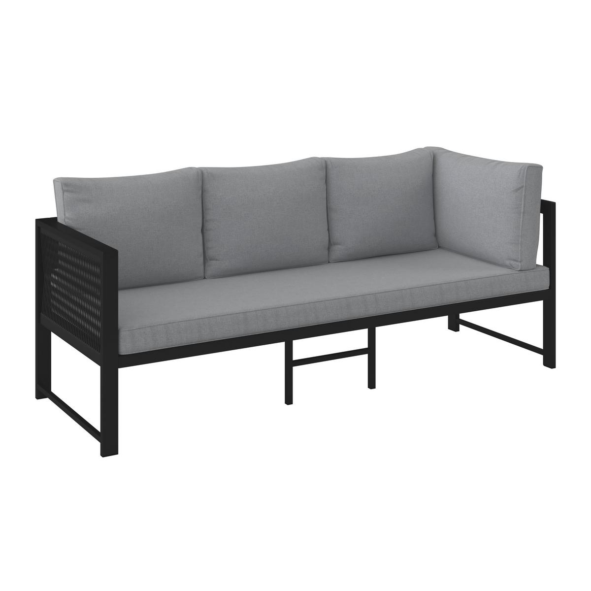 Záhradná sedacia súprava PERGOLINA - sivá/svetlosivá, Modern, kov/textil (194/245cm) - Bessagi Garden