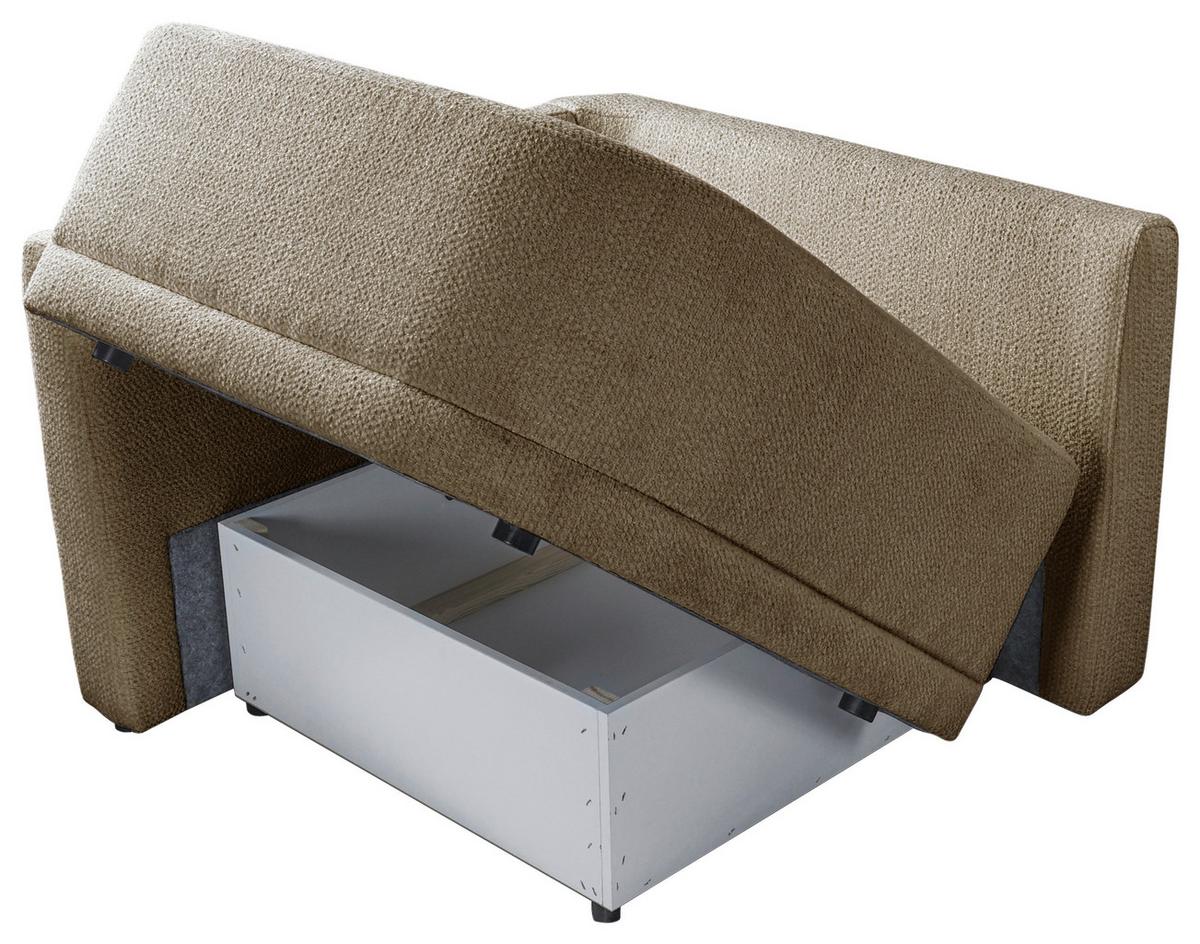 Sofa Zuri Goldbraun/Creme, B: 110cm - Goldbraun/Creme, Trend, Textil (110/75/115cm) - Livetastic