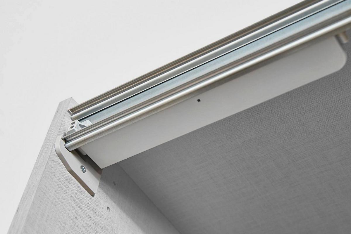 Türdämpfer 2 Stk. Grau für Schwebetürenschränke - Grau, Design, Kunststoff - Rauch Möbel