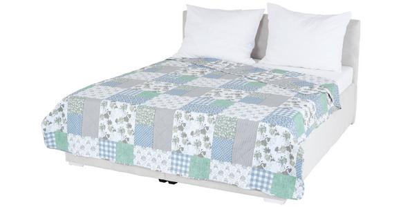 Tagesdecke Kamila 220x240 Cm Blau/grün/weiß - Blau/Weiß, ROMANTIK / LANDHAUS, Textil (220/240cm) - James Wood
