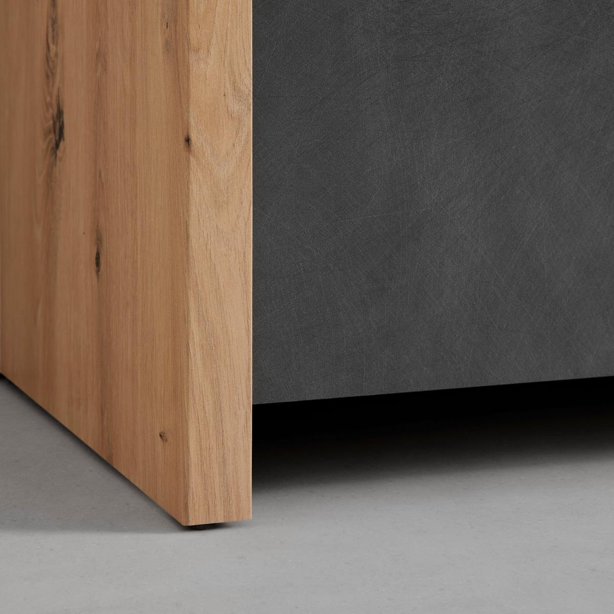 Kommode 190cm Larios Eiche Dekor/grau - Eiche Artisan/Grau, MODERN, Holzwerkstoff (190/71/40cm)