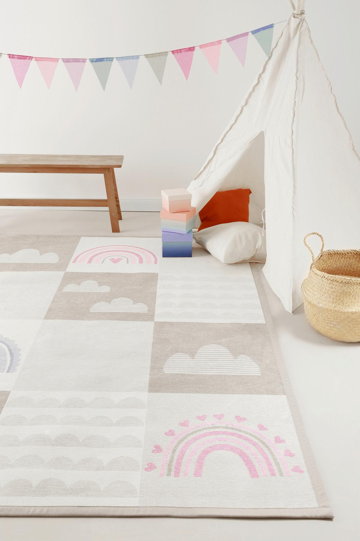 Kinderteppich Beige, BxL: ca. 70x140 cm - Beige, Trend, Textil (70/140cm) - Esprit