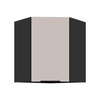 Konyhai Faliszekrény Arona 60-60/71,5cm - bézs/fekete, Modern, faalapú anyag (60/60/71,5/31cm)