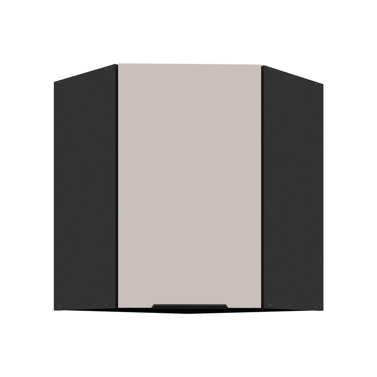 Konyhai Faliszekrény Arona 60-60/71,5cm - bézs/fekete, Modern, faalapú anyag (60/60/71,5/31cm)