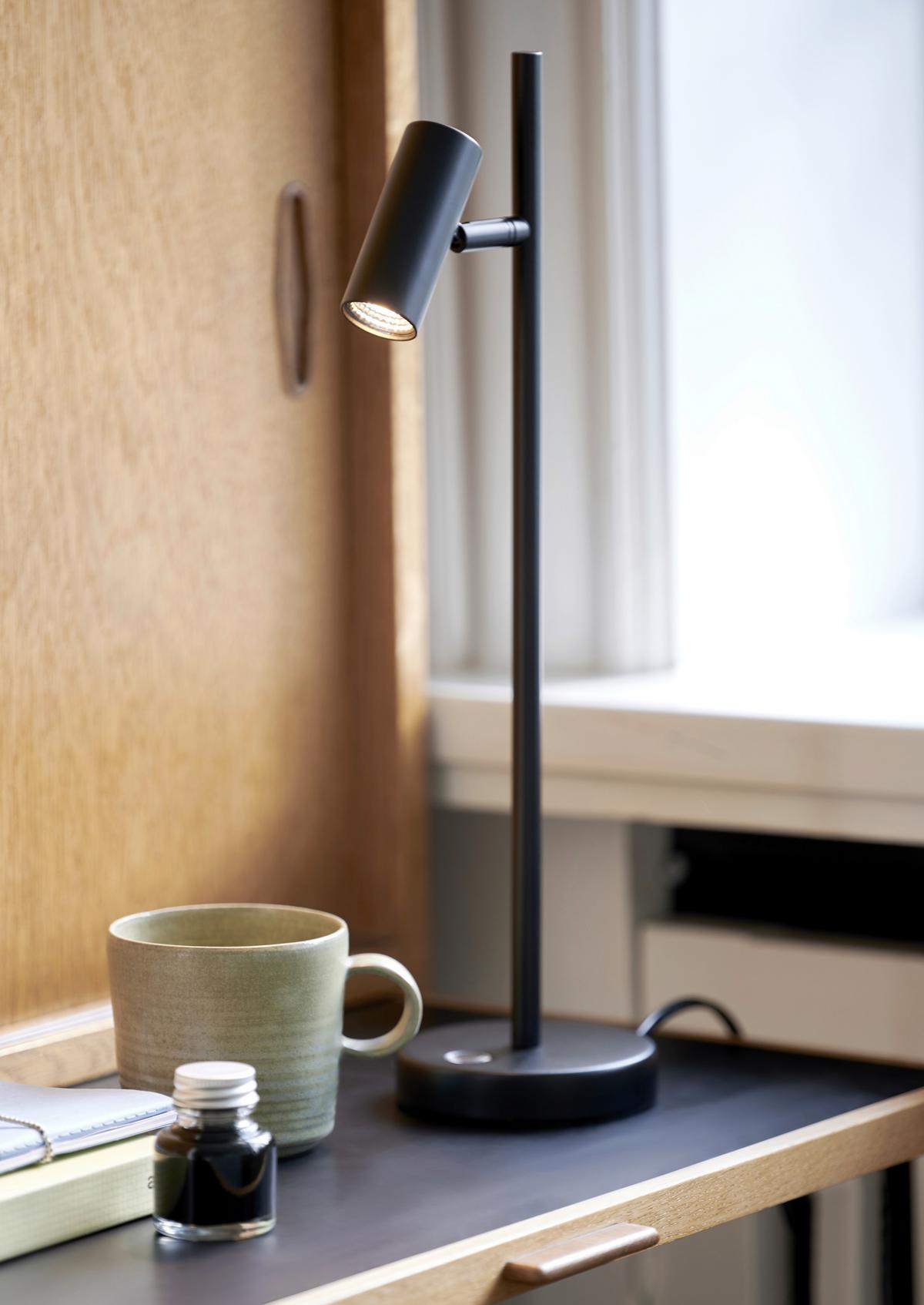 LED-Tischleuchte Omari Schwarz H: 40 cm - Schwarz, Design, Metall (40cm) - Nordlux
