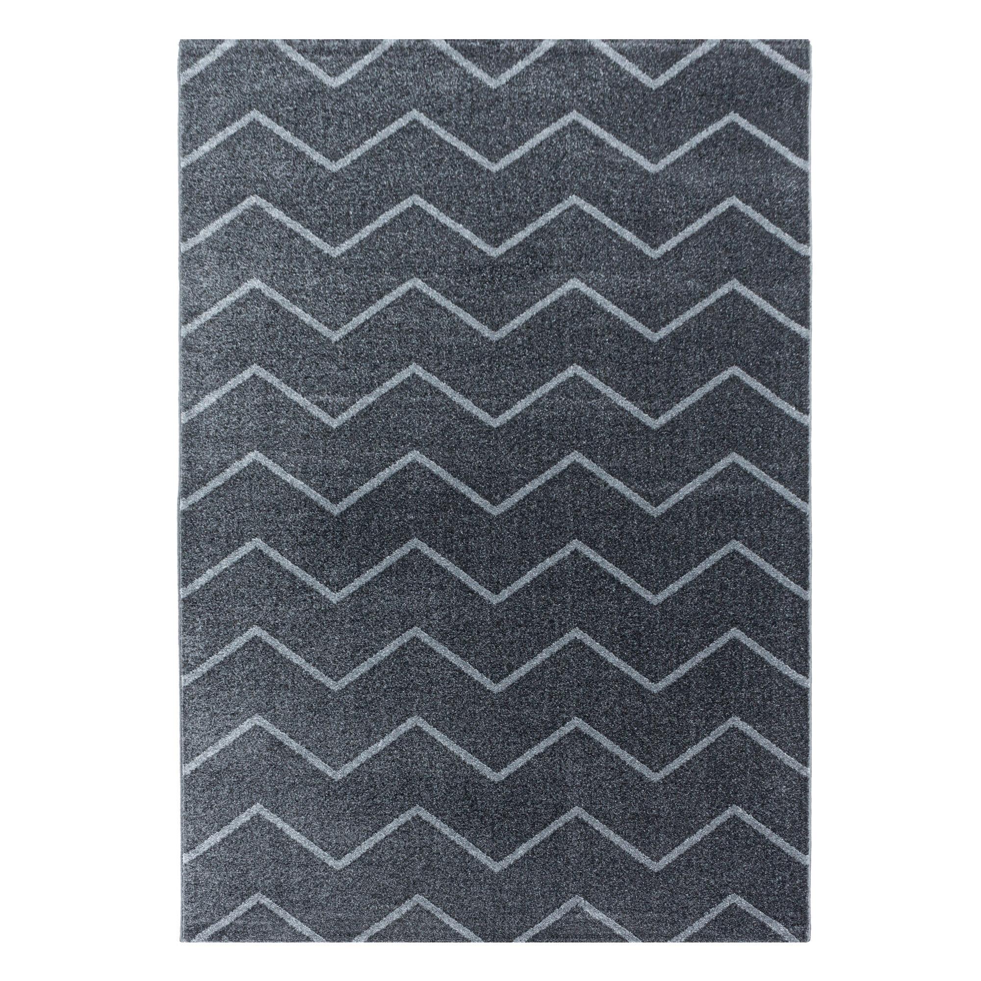 Teppich Läufer Grau Rio 80x250 cm - Grau, Basics, Textil (80/250cm)