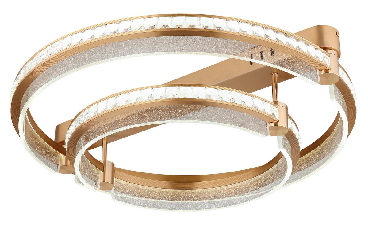 Led Mennyezeti Lámpa 67196-78 Blondie - aranyszínű/átlátszó, Design, műanyag/fém (60/17cm)