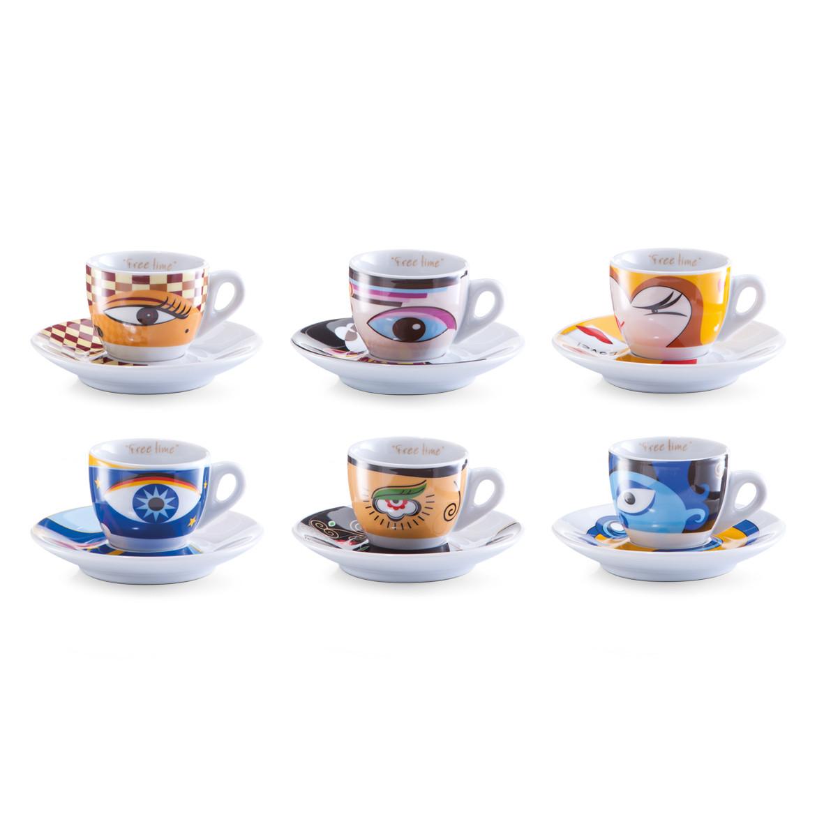 Tassenset Magic Eyes Multicolor B: 32 Cm