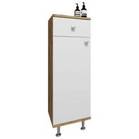 Unterschrank Nilosi - Honigeiche/Silberfarben, MODERN, Holzwerkstoff (30/95/30cm) - MID.YOU