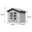 Gartenhaus Terragrau 244x230x204cm - Grau, MODERN, Holz (244/230/204cm) - Karibu Gartenhaus Terragrau 244x230x204cm - Grau, MODERN, Holz (244/230/204cm) - Karibu